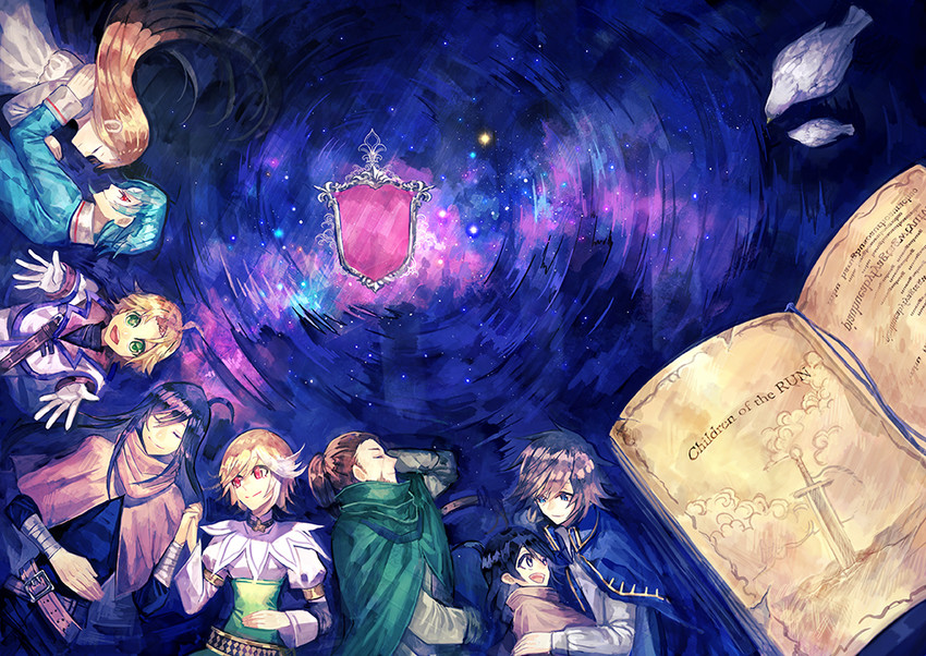boris jinneman, lucian kaltz, lanziee rozen kranz, isolestie, yevgnen jinneman, and 1 more (tales weaver and 1 more) drawn by mura_karuki