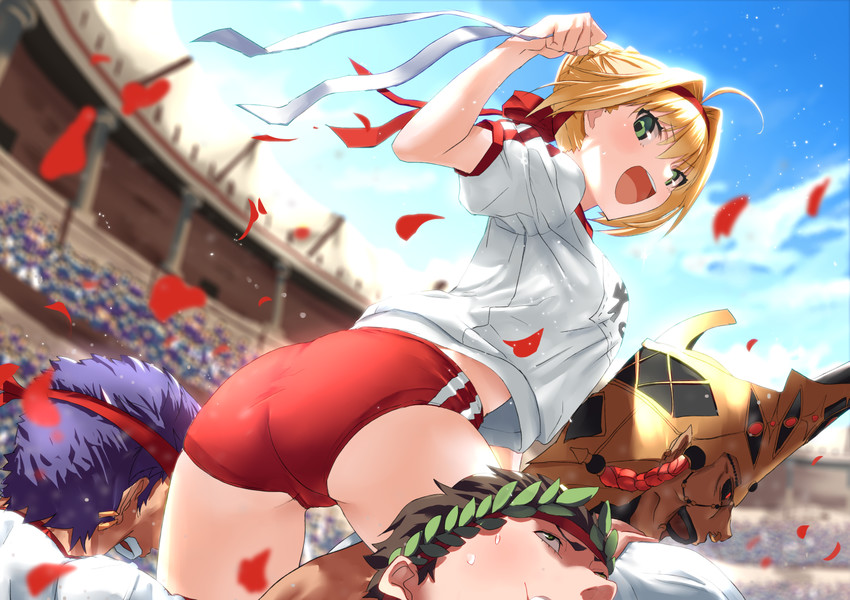 nero claudius, romulus, gaius julius caesar, and caligula (fate and 1 more) drawn by tsuuhan