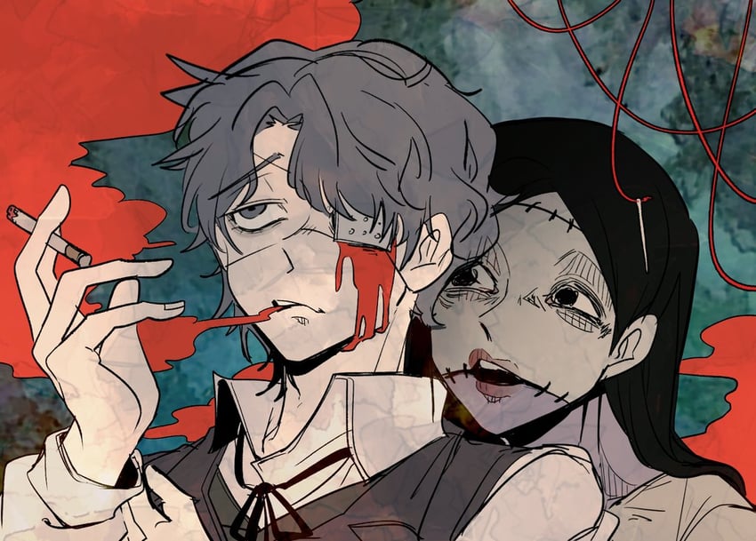 daan and stitches (fear & hunger and 1 more) drawn by termina2_12