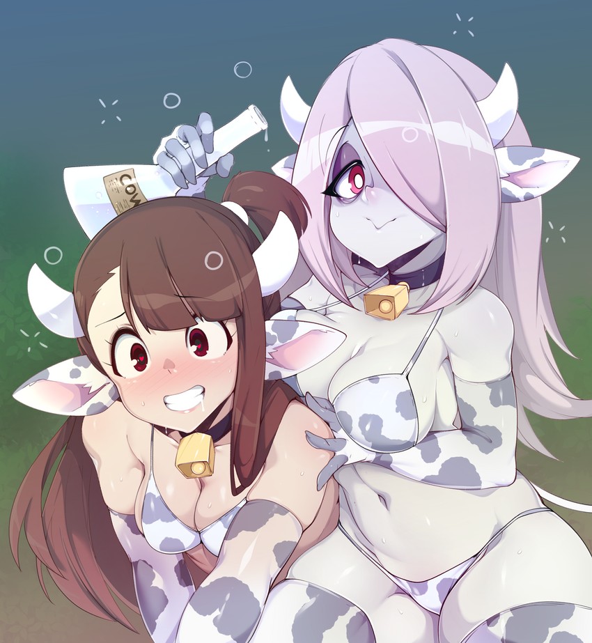 kagari atsuko and sucy manbavaran (little witch academia) drawn by slugbox
