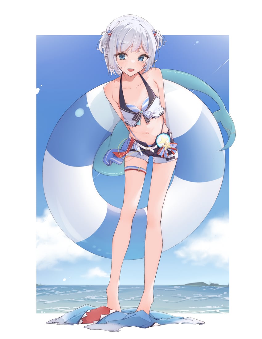 gawr gura (hololive and 1 more) drawn by airenif