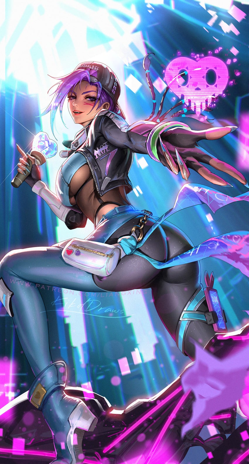 sombra and slay star sombra (overwatch) drawn by liang_xing