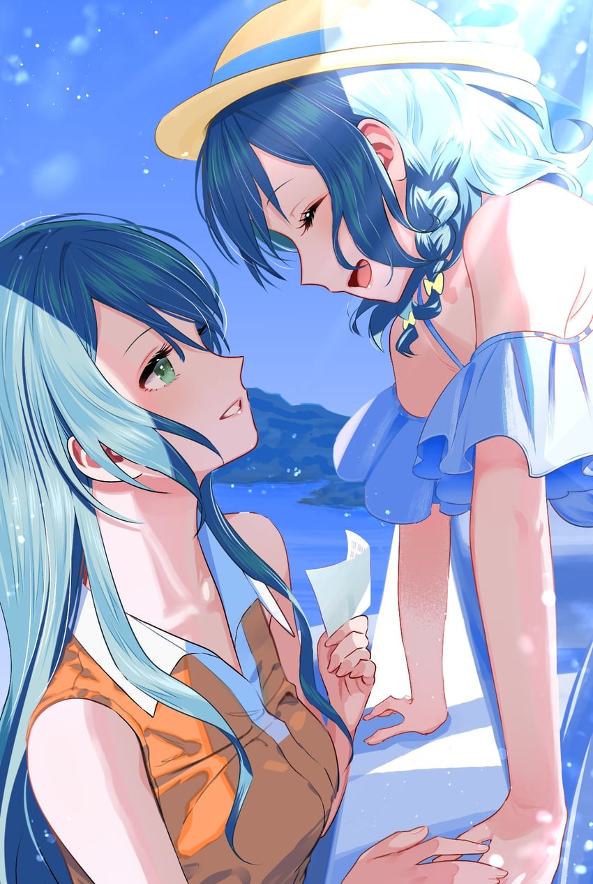 hikawa sayo and hikawa hina (bang dream!) drawn by zihacheol