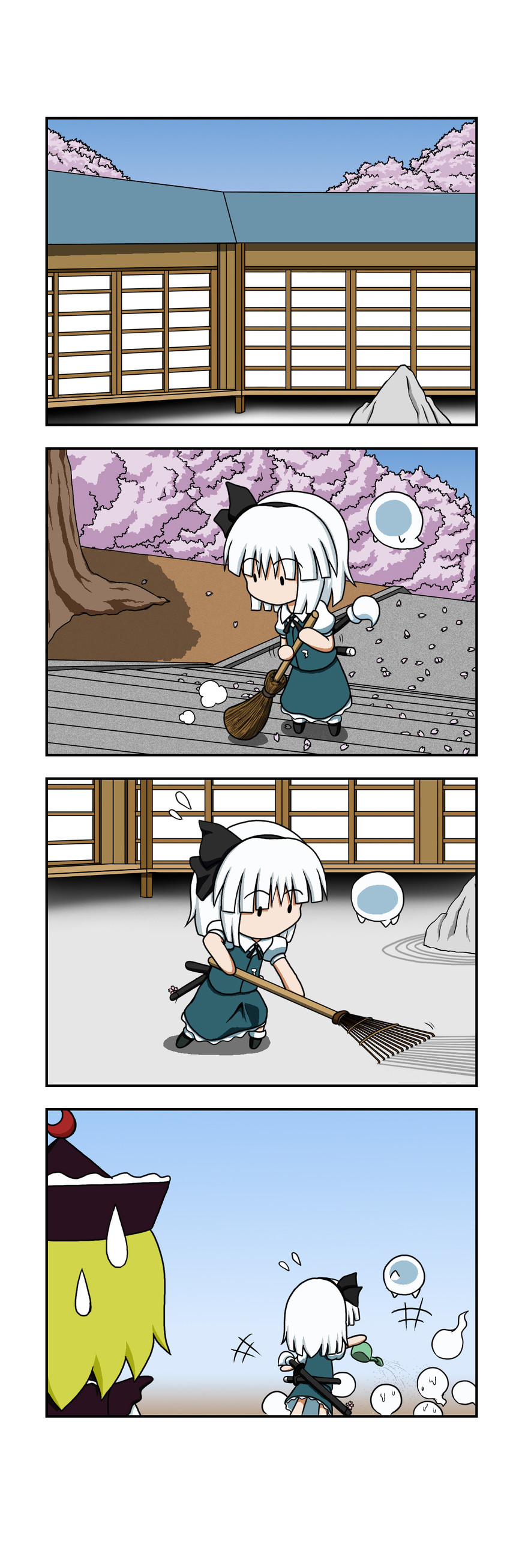 konpaku youmu and lunasa prismriver (touhou) drawn by rakugaki-biyori