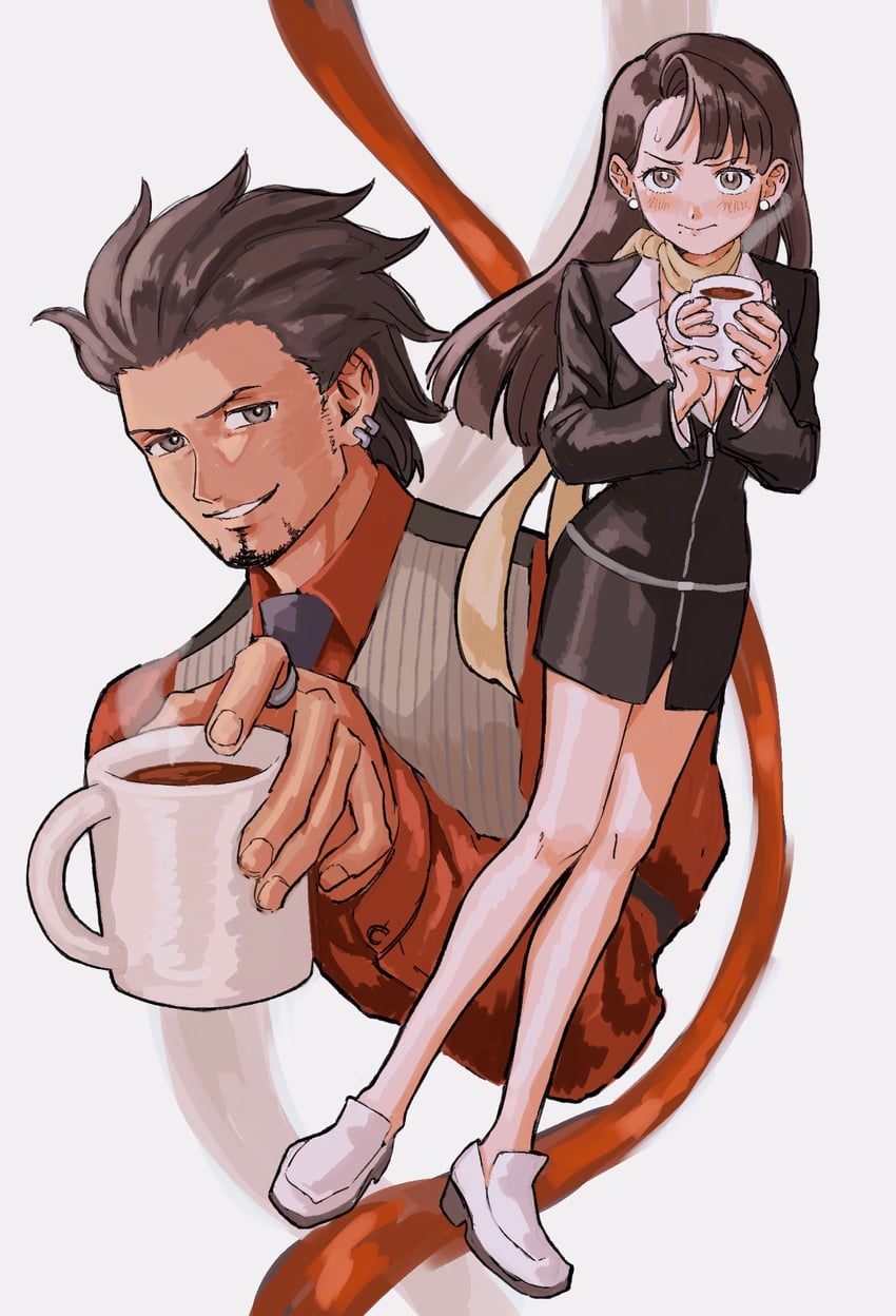 mia fey and diego armando (ace attorney and 1 more) drawn by renshu_usodayo