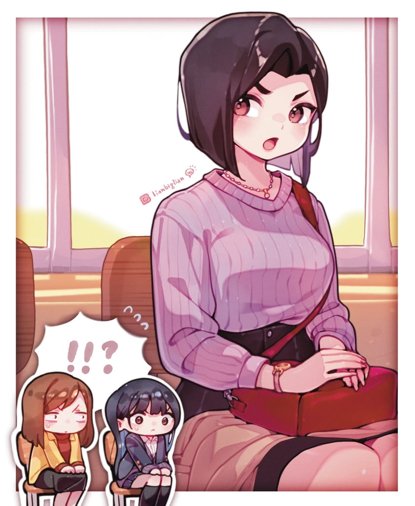 yamada anna, yamada sanae, and ichikawa yumiko (boku no kokoro no yabai yatsu) drawn by lianbiglian
