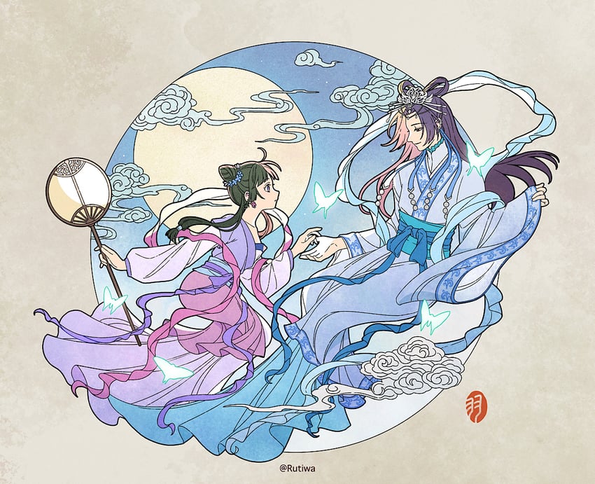 maomao and jinshi (kusuriya no hitorigoto) drawn by rutiwa