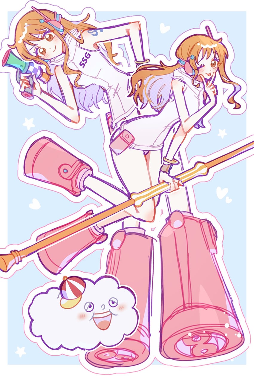 nami and zeus (one piece) drawn by hanamaru_(h_a_n_a_maru87)