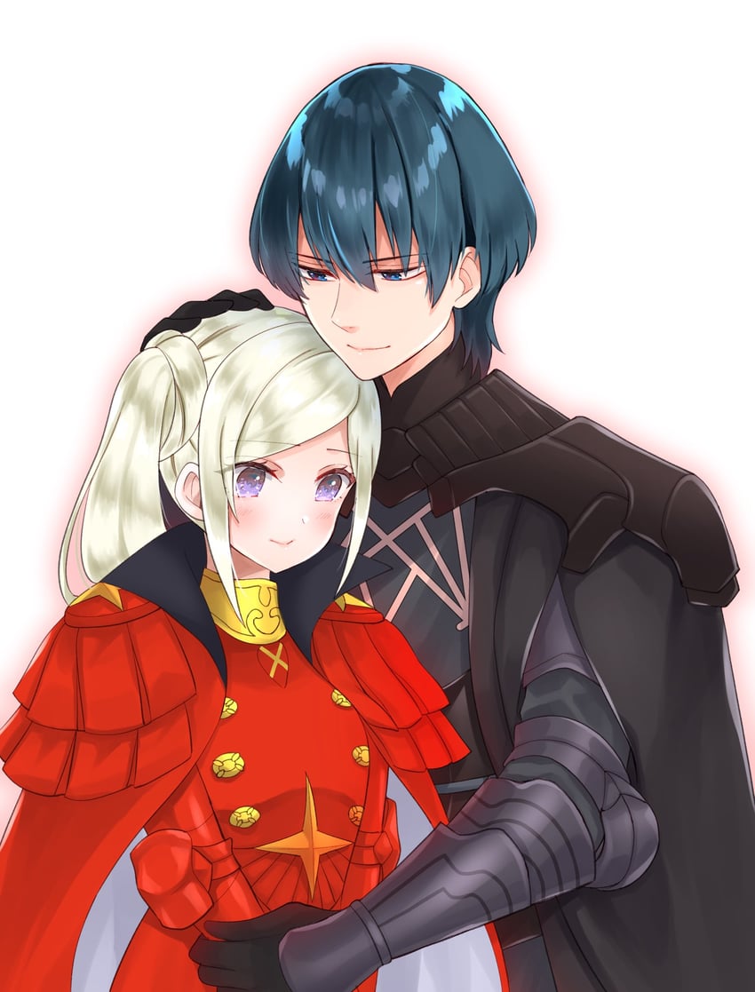 edelgard von hresvelg and male byleth (fire emblem and 1 more) drawn by lala_(yamada_goroku)