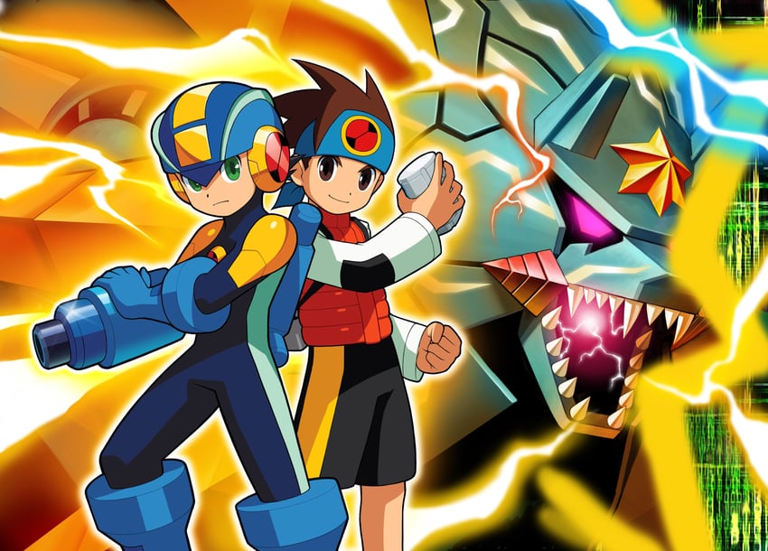megaman.exe, lan hikari, and gregar (mega man and 2 more)