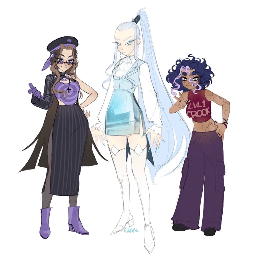 icy, darcy, and stormy (winx club) drawn by wikate