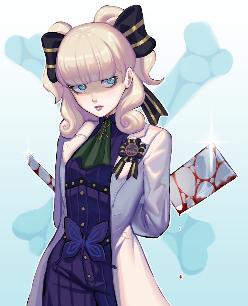 maria gorey (ace attorney and 2 more) drawn by barley_juice
