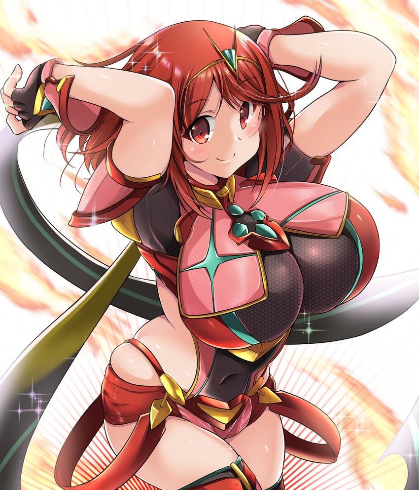 pyra (xenoblade chronicles and 1 more) drawn by kurokaze_no_sora