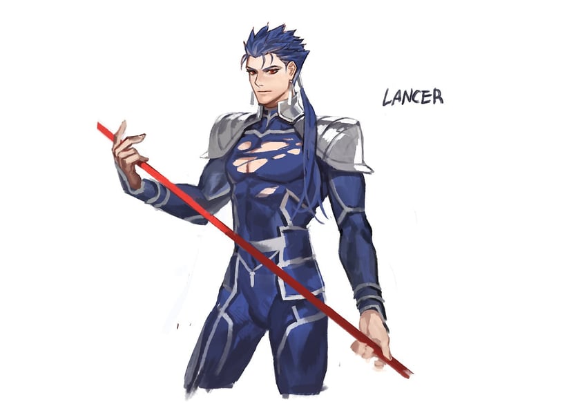 cu chulainn (fate and 1 more) drawn by gep