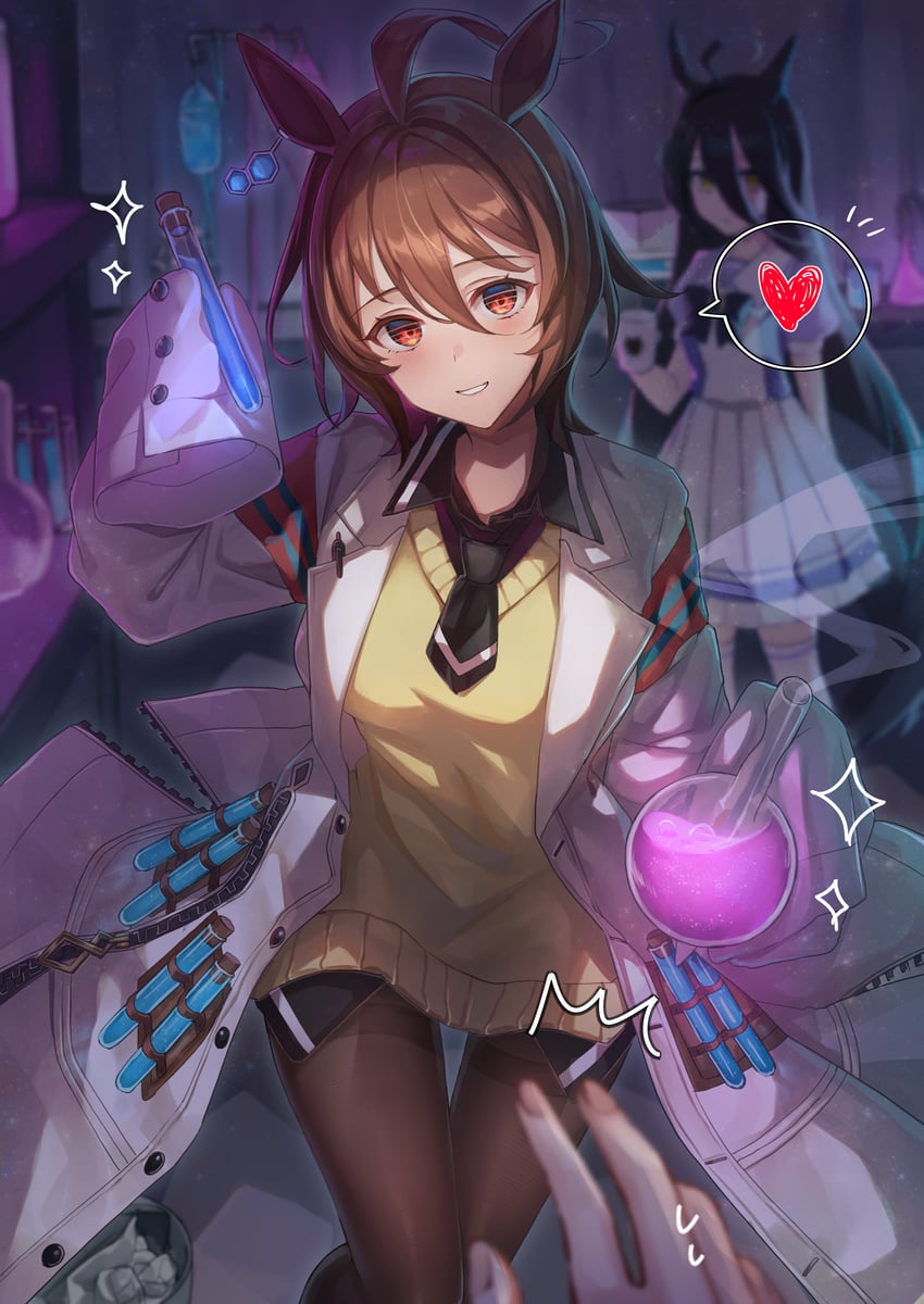 agnes tachyon and manhattan cafe (umamusume) drawn by hitomin_(ksws7544)