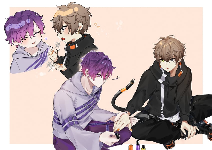 alban knox and uki violeta (nijisanji and 1 more) drawn by sioxxx0711