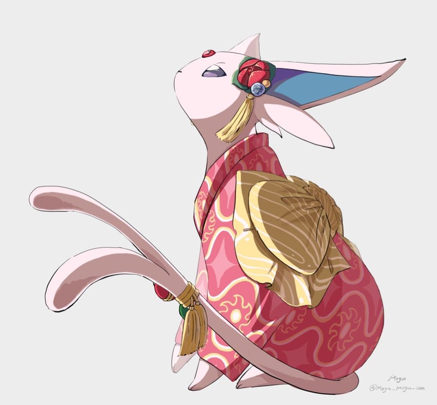 espeon (pokemon and 1 more) drawn by mogu_(mogu_mogu_um)