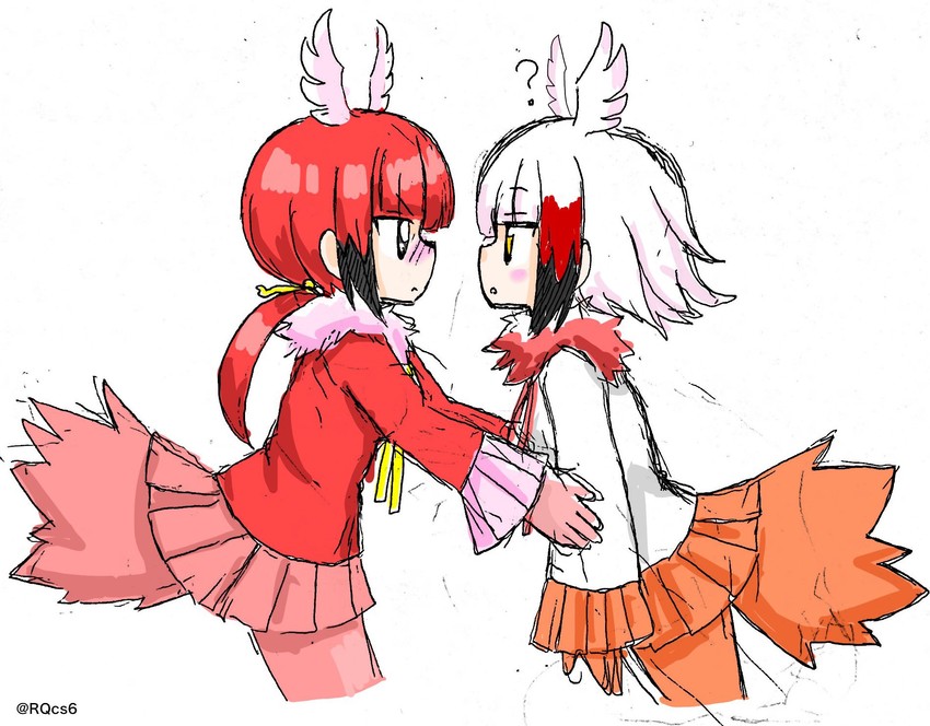 japanese crested ibis and scarlet ibis (kemono friends) drawn by taimatsumaru_(rqcs6)