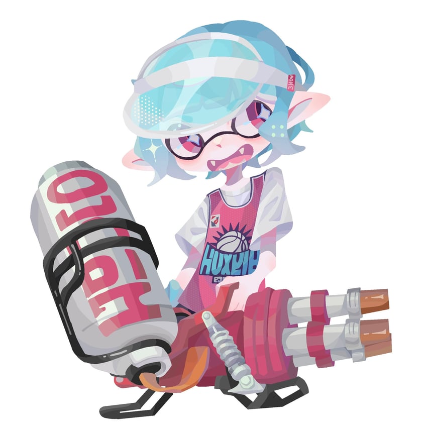inkling player character and inkling girl (splatoon) drawn by matoka7