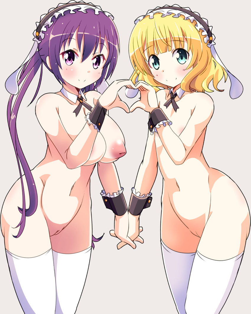 kirima syaro and tedeza rize (gochuumon wa usagi desu ka?) drawn by naruse_mai