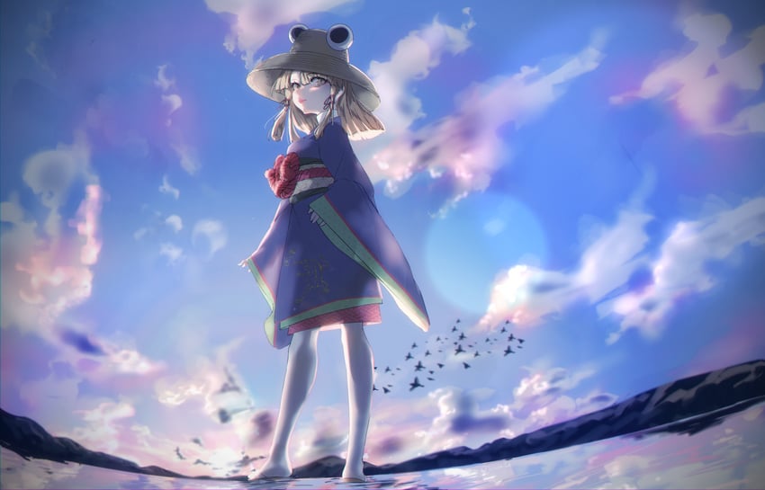 moriya suwako and pyonta (touhou and 1 more) drawn by soi_soi_(mixueeee634)