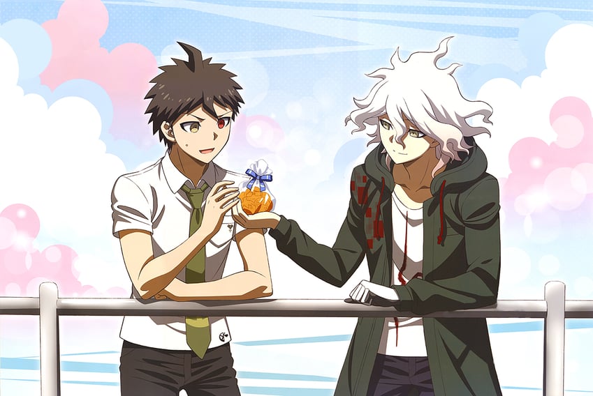 komaeda nagito and hinata hajime (danganronpa and 1 more)