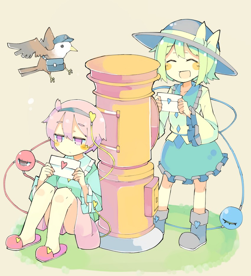 komeiji koishi and komeiji satori (touhou) drawn by baron_(x5qgeh)