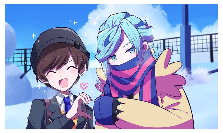 florian and grusha (pokemon and 1 more) drawn by motiumai