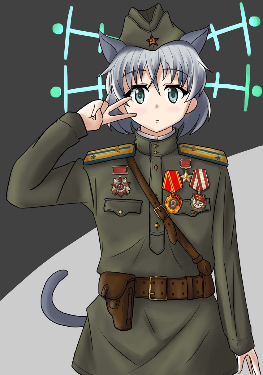 sanya v. litvyak and vladimir lenin (world witches series and 1 more) drawn by beaver_tail12