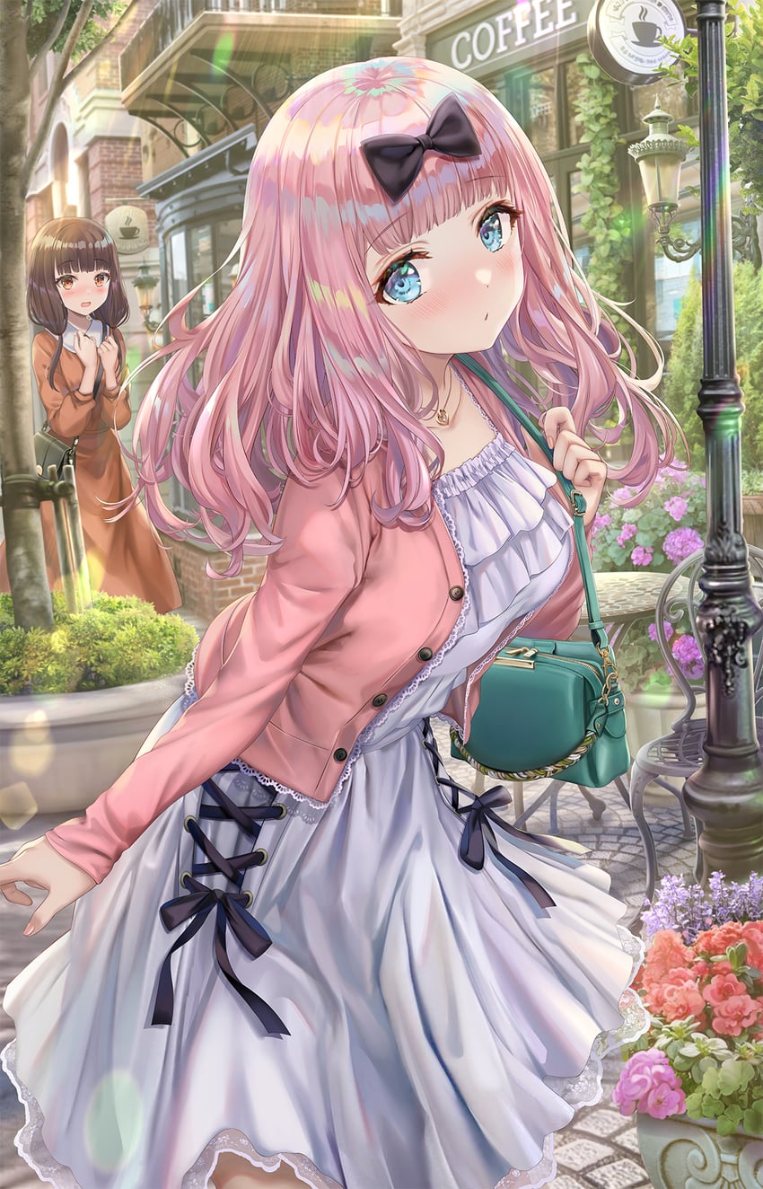 fujiwara chika and iino miko (kaguya-sama wa kokurasetai ~tensai-tachi no renai zunousen~) drawn by torino_aqua