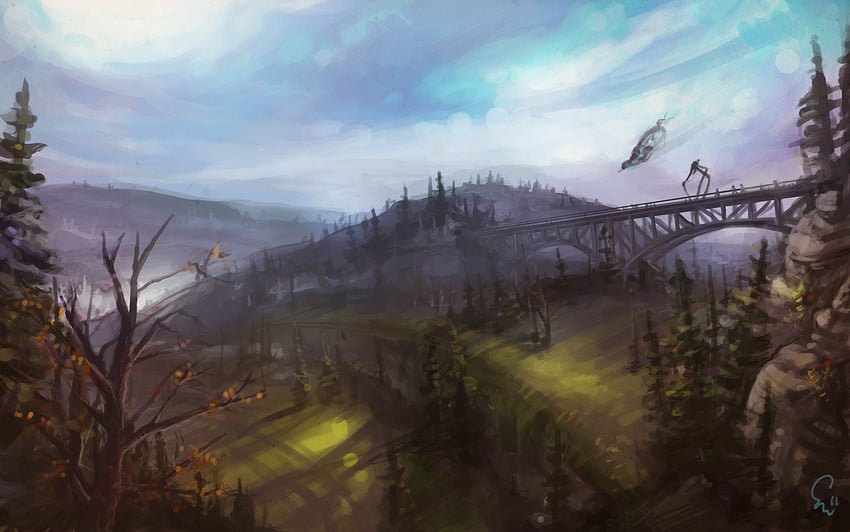 strider and combine gunship (half-life and 1 more) drawn by chemicalalia