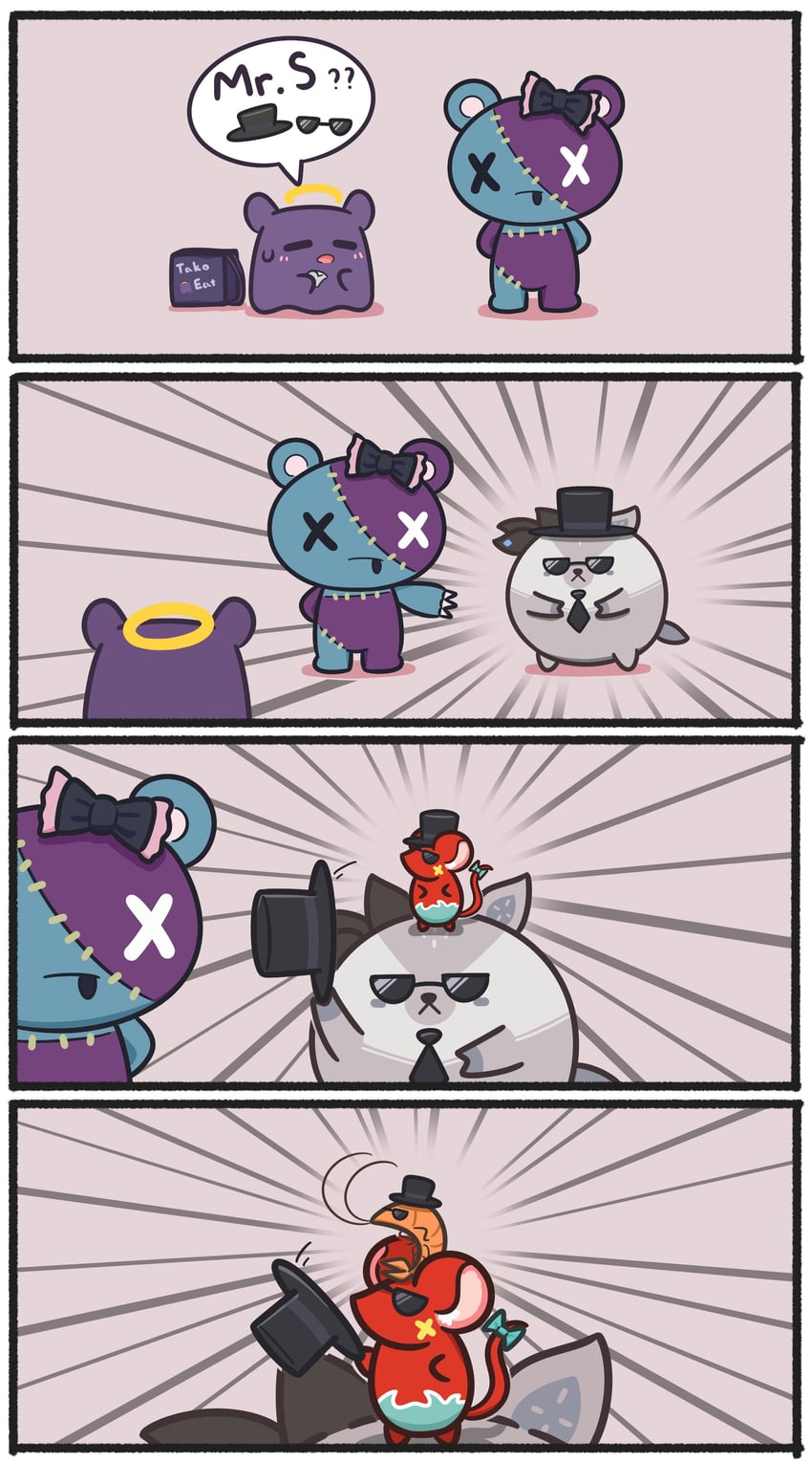takodachi, mr. squeaks, ebi-chan, udin, and bazo (hololive and 3 more) drawn by mpien