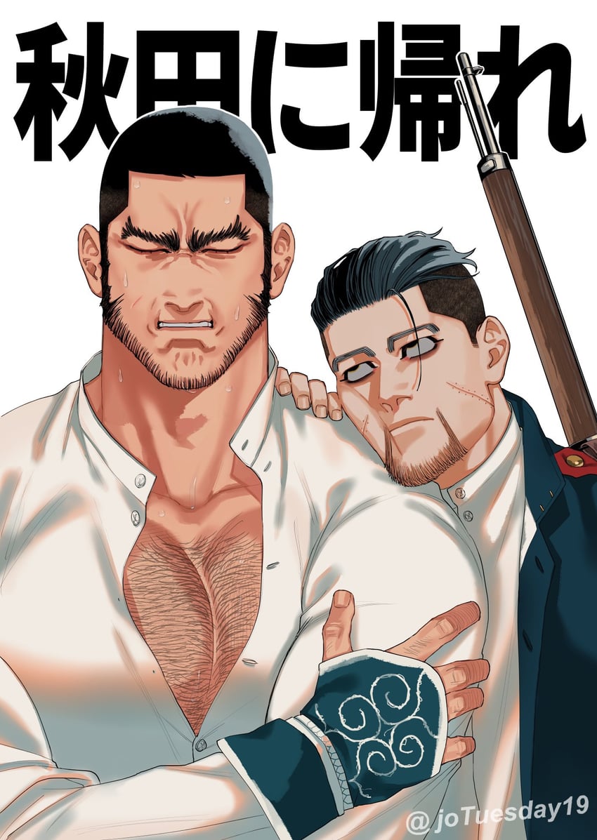 ogata hyakunosuke and tanigaki genjirou (golden kamuy) drawn by jo_tuesday19