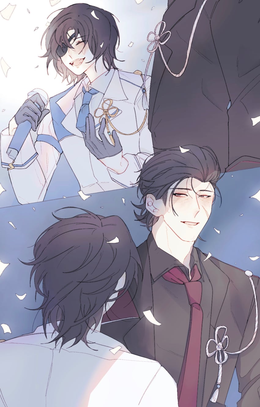 date masamune and katakura kojuurou (sengoku basara) drawn by hikatwinkle