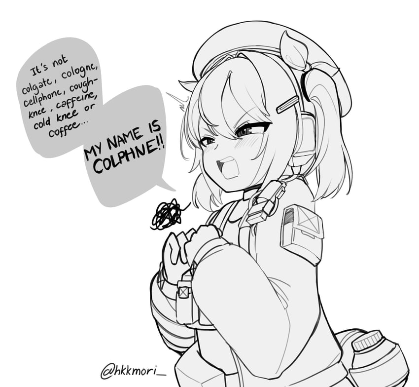 colphne (girls' frontline and 1 more) drawn by hkkmori