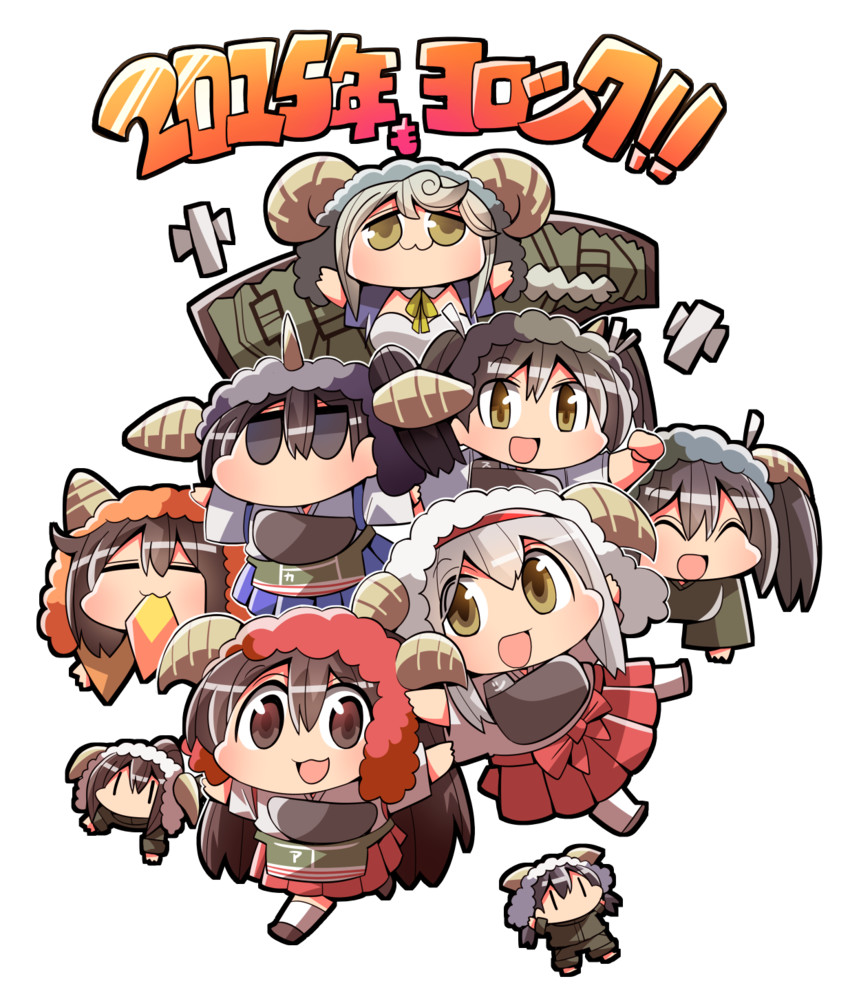 kaga, akagi, zuikaku, shoukaku, souryuu, and 3 more (kantai collection) drawn by kakuzatou_(koruneriusu)