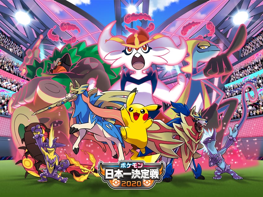 pikachu, cinderace, inteleon, toxtricity, rillaboom, and 3 more (pokemon) drawn by ariga_hitoshi