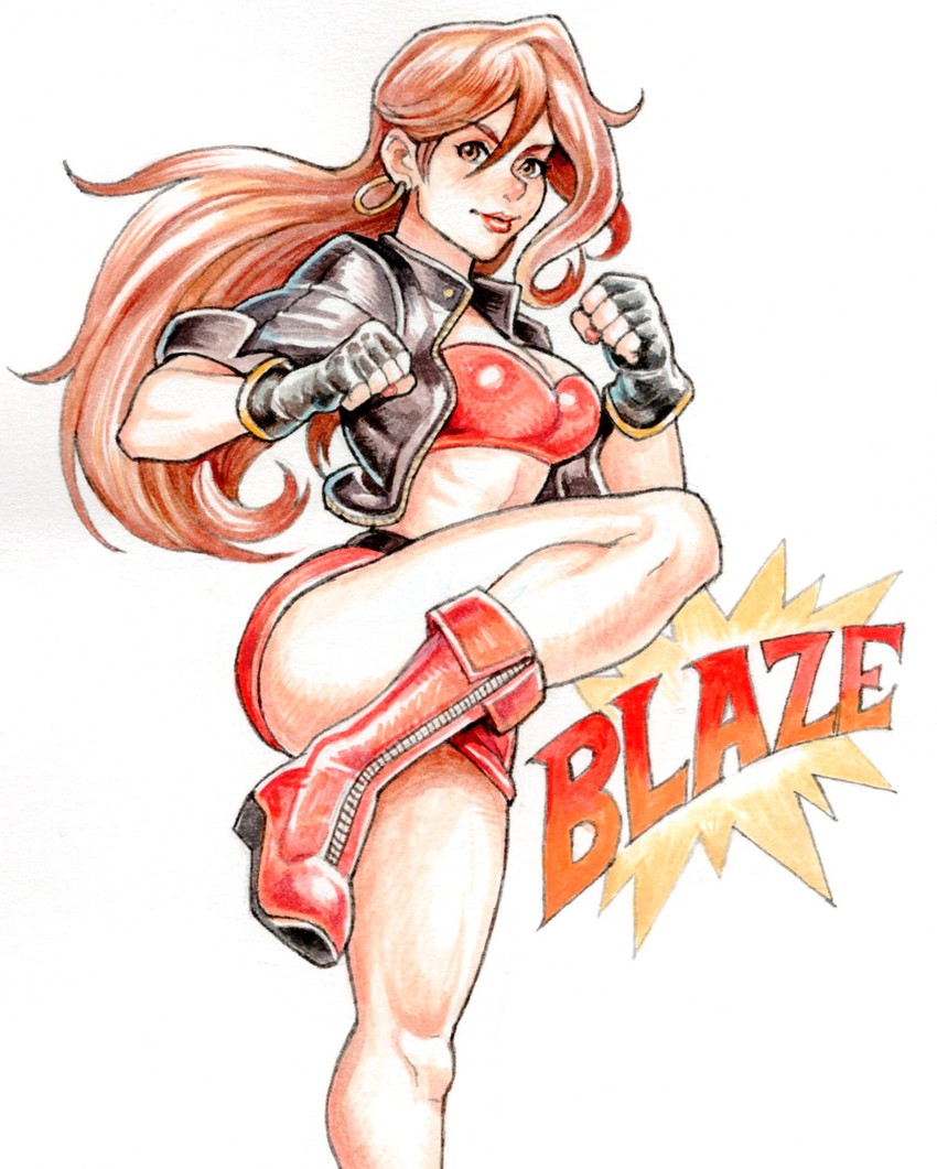 blaze fielding (streets of rage and 1 more) drawn by maou_alba