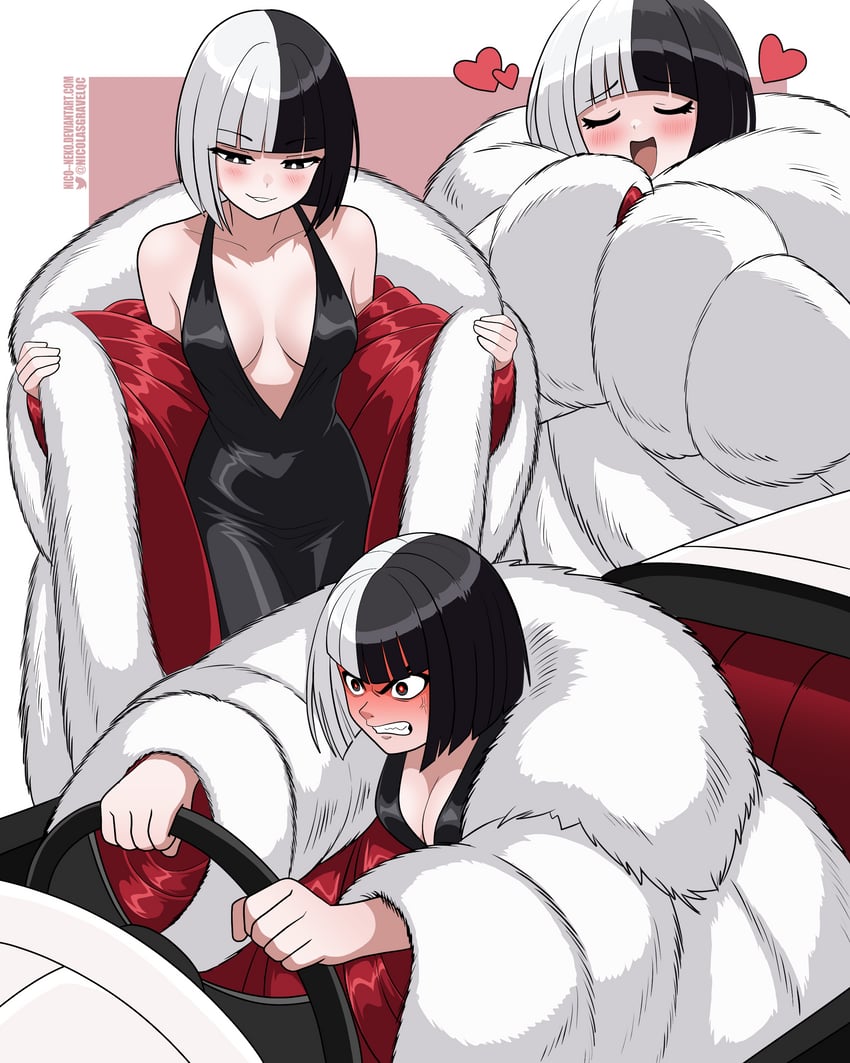 cruella de vil (101 dalmatians) drawn by nico-neko