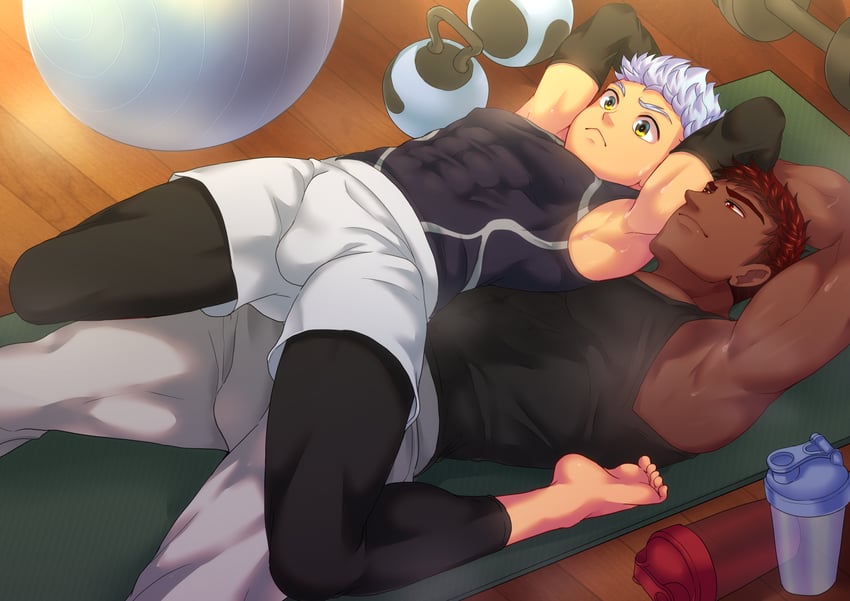 darius najjar and lloyd sirius (camp buddy and 1 more) drawn by mikkoukun