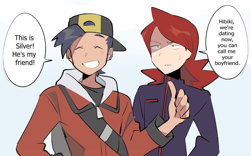ethan and silver (pokemon and 1 more) drawn by saturday_(hokawazu)