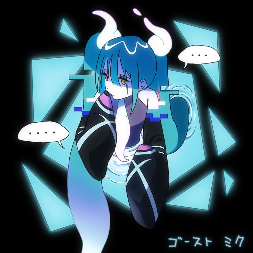 hatsune miku and ghost miku (pokemon and 2 more) drawn by lijiu_(user_nxst3383)