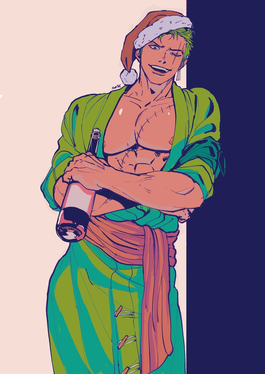 roronoa zoro (one piece) drawn by nok_(nok_1)
