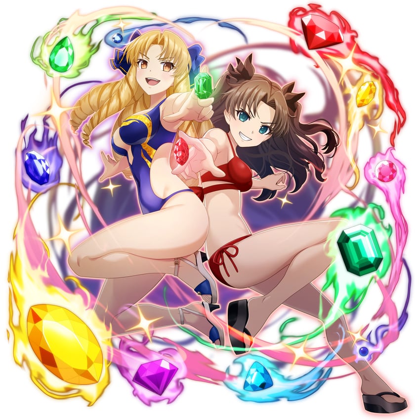 tohsaka rin and luviagelita edelfelt (fate and 2 more)