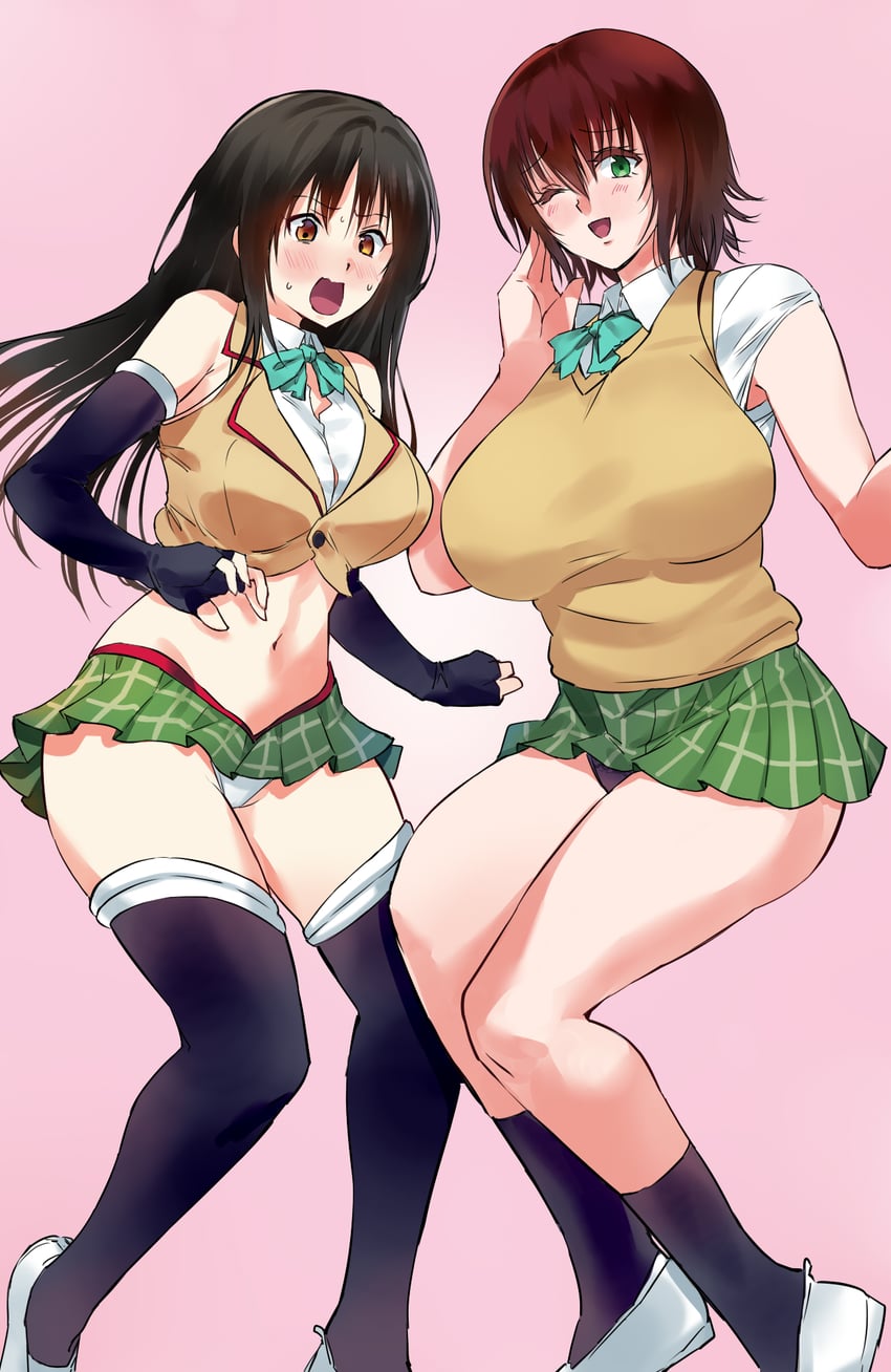 kotegawa yui and mikado ryouko (to love-ru) drawn by negresco