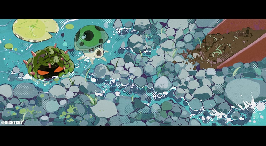 lily pad, tangle kelp, and sea-shroom (plants vs. zombies) drawn by hightguy