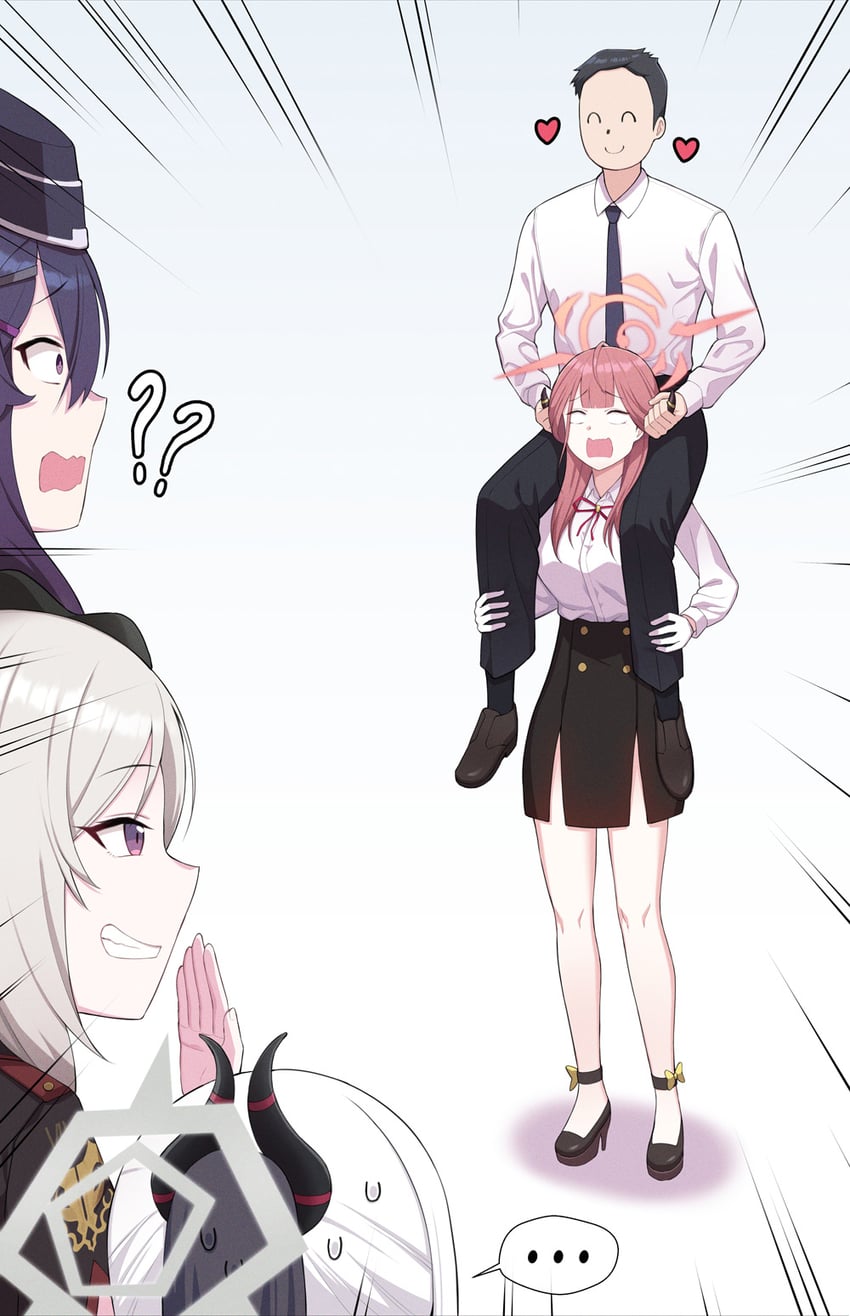 sensei, doodle sensei, kayoko, aru, mutsuki, and 1 more (blue archive) drawn by s-goon