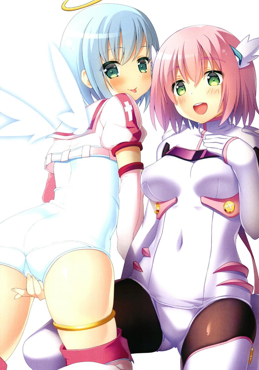 manabe rika, djibril, djibril spica, and saotome momo (makai tenshi djibril and 1 more) drawn by mintice_(asatsukimint)