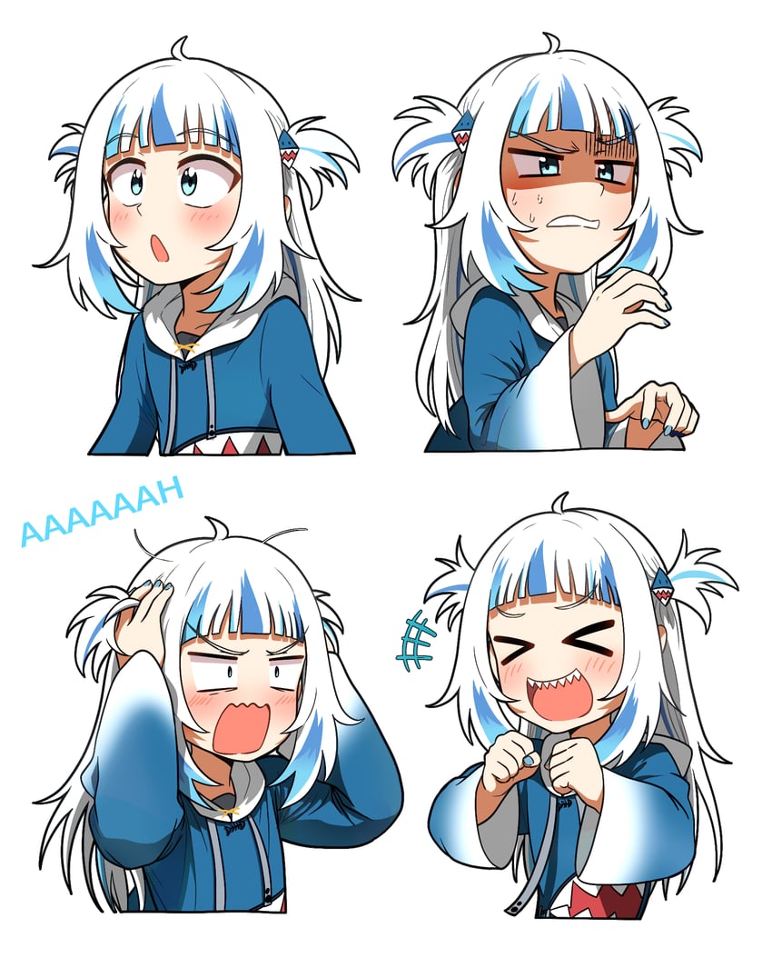 gawr gura (hololive and 1 more) drawn by ddolbang