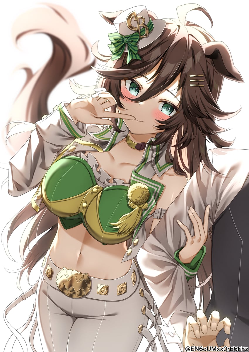trainer and mr. c.b. (umamusume) drawn by yamano_rokamizu